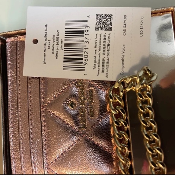❤️🔥🩷Kate Spade Leather Glimmer Quilted Crossbody Set MSRP $359🩷❤️🔥 NWT - Picture 6 of 10